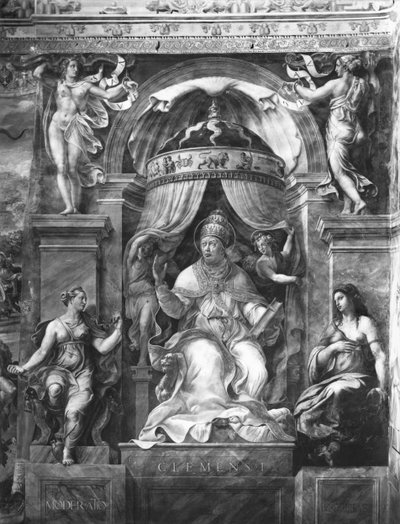 Papa I. Clement (1-97) Moderation and Clemency arasında, Raphael Rooms (ayrıca bkz. 252787, 252788, 252789) by Giulio Romano