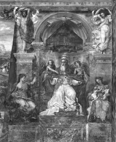 Papa Urban I (d.230), Adalet ve Hayırseverlik arasında, Raphael Rooms (ayrıca bkz. 252783, 252784, 252785) by Giulio Romano