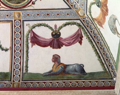 Cupid Frizinin Camera con Fregio di Amorini Odası, bir sfenksin detayı, 1520
