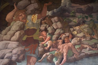 Devlerin Çöküşü Devler Salonu by Giulio Romano