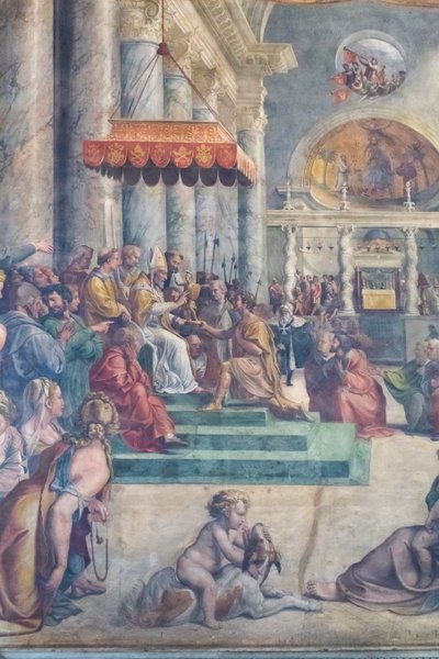 Roma'nın bağışı, detay by Giulio Romano