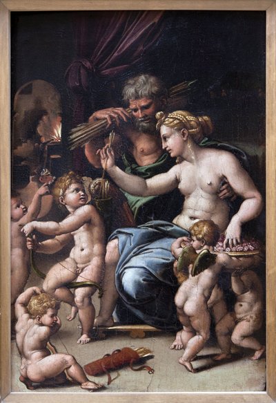 Venüs ve Vulkan (tuval üzerine yağlı boya) by Giulio Romano