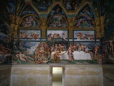 Düğün ziyafeti veya tanrıların Ziyafeti, fresk Giulio Romano (1499-1546), Aşk Tanrısı ve Ruh Odası