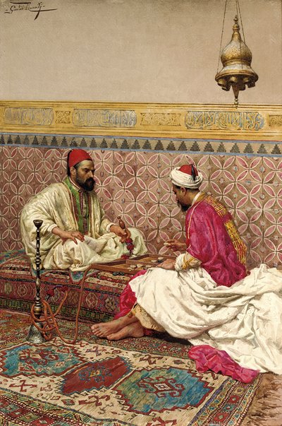 Tavla oyuncuları by Giulio Rosati