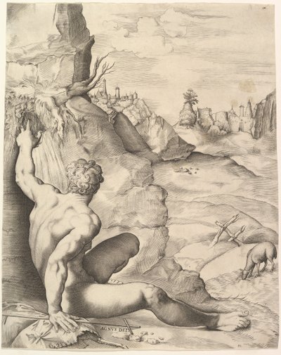 Vaftizci Yahya, Vahşi Doğada, yaklaşık. 1545-55. by Giulio Sanuto