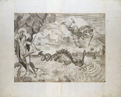 Perseus ve Andromeda by Giulio Sanuto