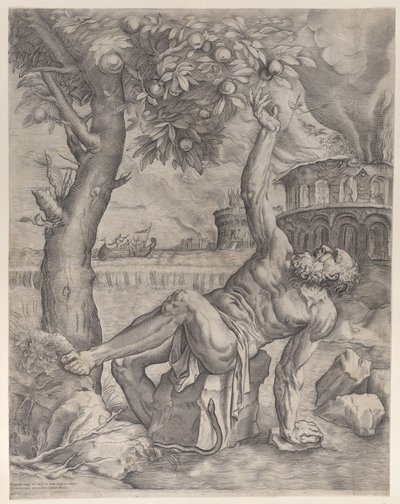 Tantalos, yaklaşık 1557-70. by Giulio Sanuto