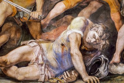 Horatii ve Curiatii arasındaki savaş (detay) by Giuseppe (1568 1640) Cesari
