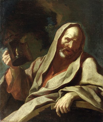 Diogenes (MÖ 412-323), Feneri ile, c.1720-40 by Giuseppe Antonio Petrini