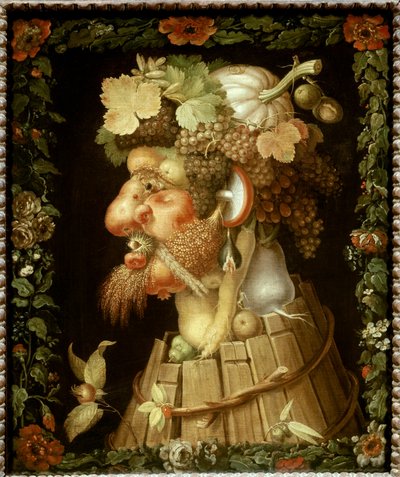 Giuseppe Arcimboldo (1527-1593) tarafından Sonbahar Tablosu 16. yüzyıl Güneşi. 0,76x0,63 m - Sonbahar. Giuseppe Arcimboldo