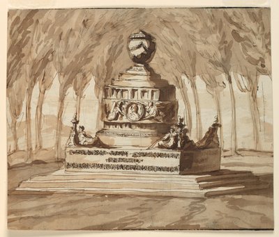 Şair Pietro Chiari için Kabir Anıtı by Giuseppe Barberi