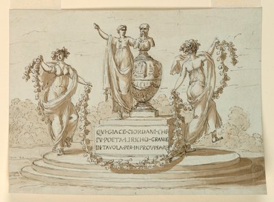 Şair Pietro Giodani için Kabir Anıtı by Giuseppe Barberi