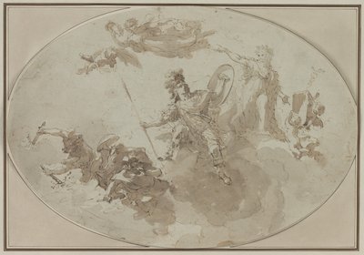 Tavan Çalışması: Barış ve Savaş Alegorisi by Giuseppe Bernardino Bison