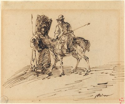 Köylü ile Süvari by Giuseppe Bernardino Bison