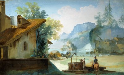 Kuyudaki hizmetçi, Giuseppe Bernardino Bison (1762-1844) tarafından by Giuseppe Bernardino Bison