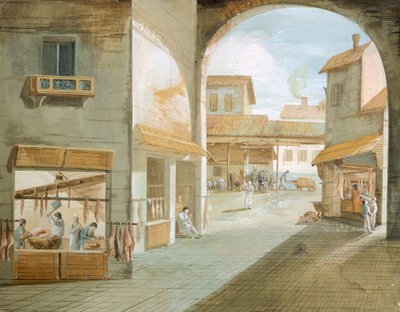 Kasap Dükkanı, Giuseppe Bernardino Bison (1762-1844), İtalya by Giuseppe Bernardino Bison