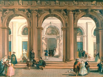 Biblioteca Marciana, Piazzetta, Venedik'e Giriş by Giuseppe Bernardino Bison