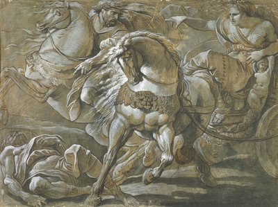 Arabasında Tullie; Tullie sur oğlu Char, by Giuseppe Cades