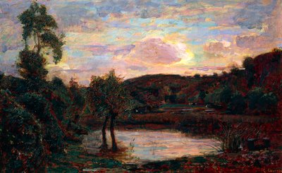 Engadine#39;de Gün Batımı, Giuseppe Carozzi (1864-1938) by Giuseppe Carozzi