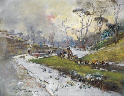 Yol ile manzara by Giuseppe Casciaro