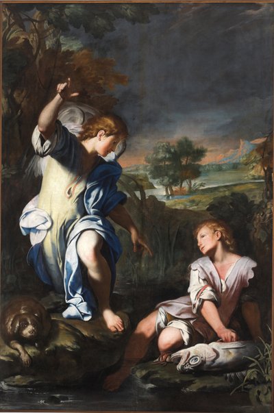 Tobias ve Melek (tuval üzerine yağlıboya) by Giuseppe Castiglione