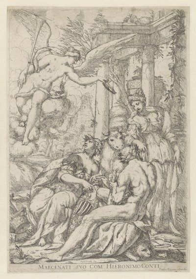 Şöhret, Herkül ve Avrupa ile Alegori by Giuseppe Diamantini