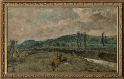 Arabalı Peyzaj (panelde yağ) by Giuseppe Graziosi