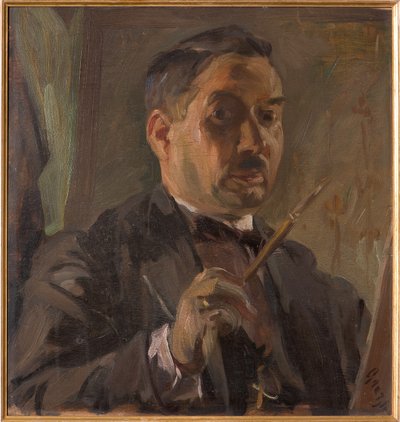 Otoportre (kontrplak üzerine yağlı boya) by Giuseppe Graziosi