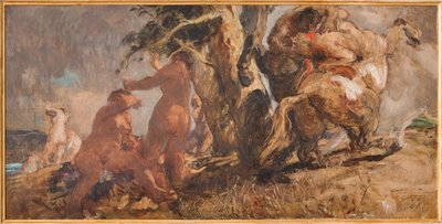 Yıkananlar ve bir Centaur (kontrplak üzerine yağ) by Giuseppe Graziosi
