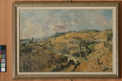 Toskana Manzarası - Le Caldire (panelde yağ) by Giuseppe Graziosi