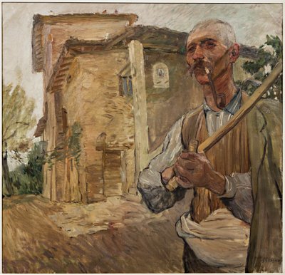 Borulu adam (tuval üzerine yağlı boya) by Giuseppe Graziosi