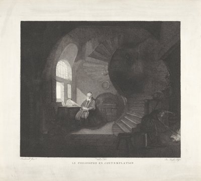 Akdeniz filosoof Tefekkürdeki filozof (nesne üzerindeki başlık) by Giuseppe Longhi