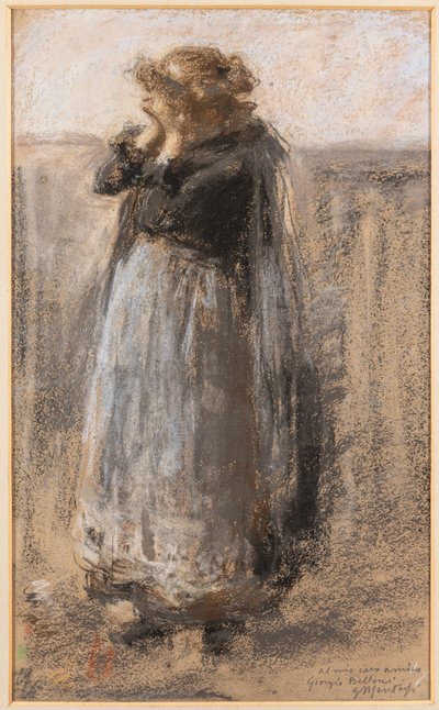 Hüzünlü Zaman (kağıt üzerine pastel) by Giuseppe Mentessi