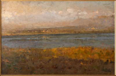 Küçük Brianza Gölleri (tuval üzerine yağlıboya) by Giuseppe Mentessi