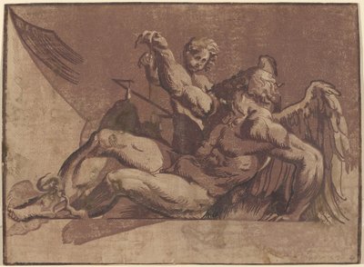 Satürn by Giuseppe Nicolo Vicentino, after Giovanni Antonio Pordenone