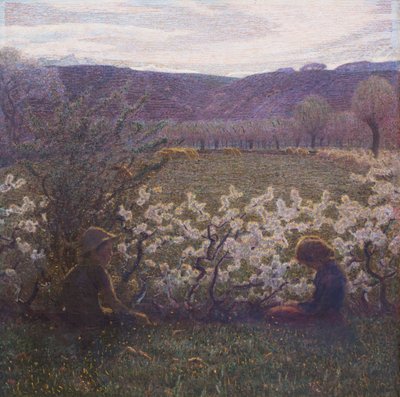 çiçekli çayır by Giuseppe Pellizza da Volpedo