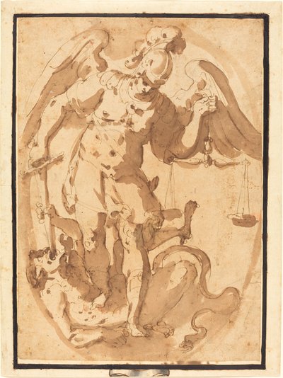 Lucifer ile Aziz Michael by Giuseppe Porta