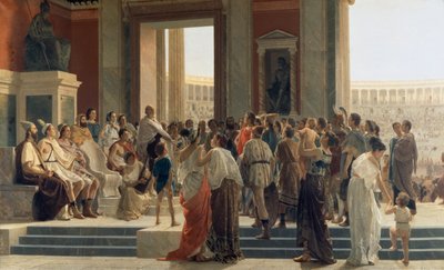 Pindar Olimpiyat Oyunlarında kazananı kutluyor by Giuseppe Sciuti
