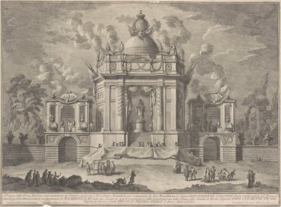 1771 Chinea için Prima Macchina: Asklepios Tapınağı, 1771. by Giuseppe Vasi