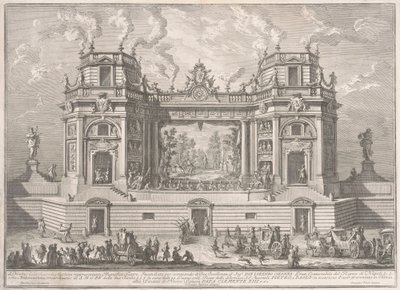 1761 Chinea için Seconda Macchina: Muhteşem Bir Tiyatro, 1761. by Giuseppe Vasi