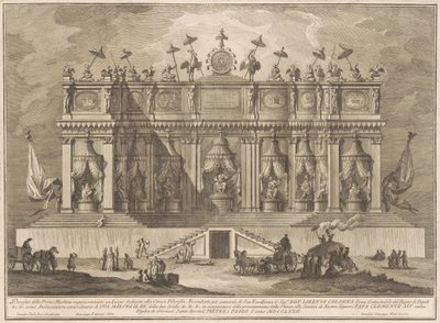 1772 Çini için Prima Macchina: Çin Felsefesine Adanmış Bir Bina by Giuseppe Vasi, after Giuseppe Palazzi, after Paolo Posi