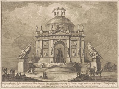1773 Chinea için Prima Macchina: Barış Tapınağı by Giuseppe Vasi, after Giuseppe Palazzi, after Paolo Posi