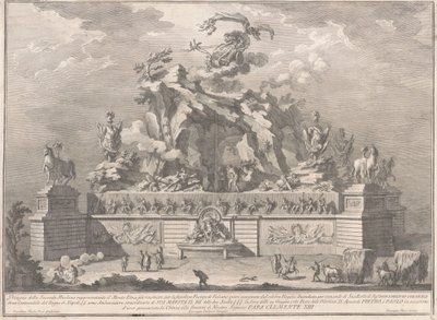 1767 Chinea için Seconda Macchina: Vulcan Forge ile Etna Dağı by Giuseppe Vasi, after Giuseppe Palazzi, after Paolo Posi