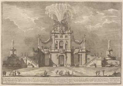 "Çin" Festivali için Kırsalda bir Royal Hunt Kumarhanesi by Giuseppe Vasi after Paolo Posi