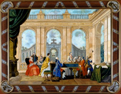 Müziği betimleyen pietre sırasında kakmalı panel by Giuseppe Zocchi