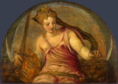 ""Adalet"" Alegori Tablosu, Giuseppe Salviati (1520-1575) - yaklaşık 1559 - Tuval üzerine yağlı boya Sönük 90.2x125.1 cm London National Gallery by Giuseppe della Porta Salviati