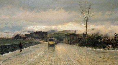 Apeninlerin Geçişi by Giuseppe or Joseph de Nittis