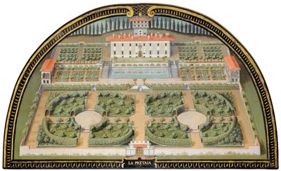 Villa Medicea La Petraia (im Kern mittelalterlich, Sitz der Familie Brunelleschi; 1575–89 für Ferdinando I by Giusto Utens