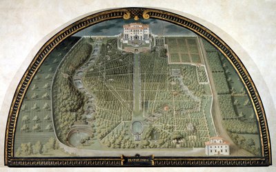 Villa di Pratolino, Giusto Utens (16. yüzyıl) tarafından. by Giusto Utens