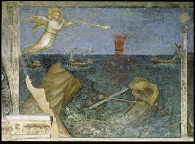 Kıyametin İkinci Meleği Fırtına Yaratıyor, 1360-70 by Giusto di Giovanni de Menabuoi